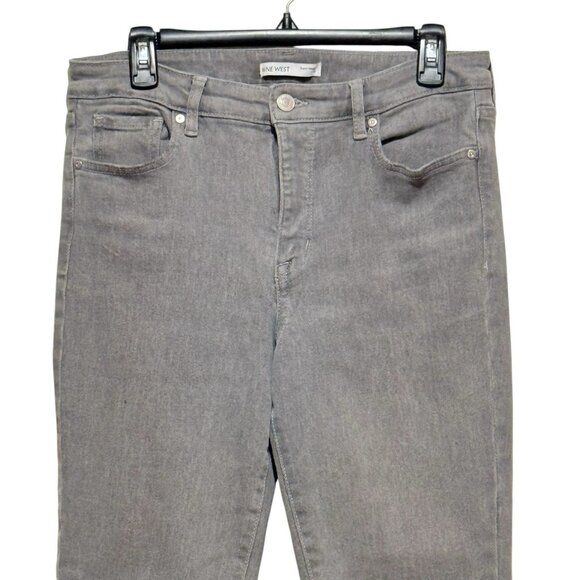 Nine West Gray High Rise Stretchy Denim Womens Super Skinny Jeans Size 8 - Picture 4 of 12